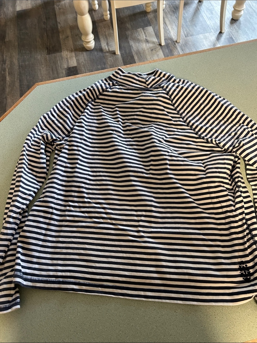FP Movement by Free People Black and White Striped Long Sleeve Top